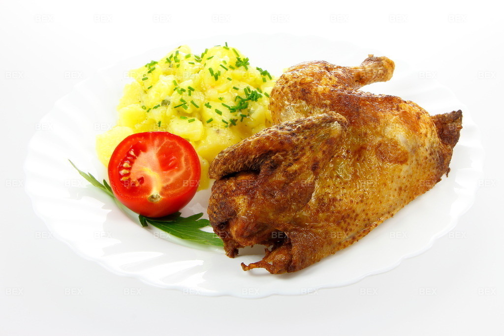 � H�hnchen mit Kartoffelsalat 